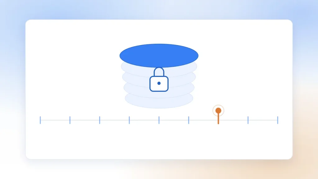 MRO data backup software showing daily encrypted backups and point-in-time recovery